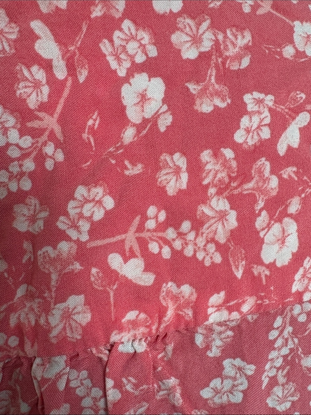 Pink Floral Midi Dress - Women's Casual Summer Dress - Picture 5 of 6